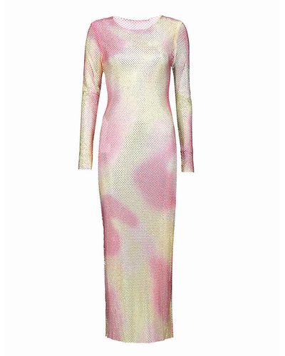 Amy Lynn Dorit Mesh Chain Mail Dress - Pink