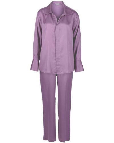 Pasithea Sleep Zen Bamboo Lyocell Long Pyjama Set - Purple