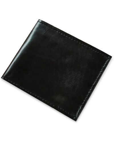 VIDA VIDA Leather Wallet With Stitch - Black