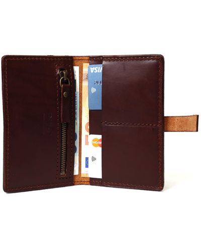 THE DUST COMPANY Leather Wallet Cuoio Havana - Brown