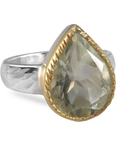 Emma Chapman Jewels Lola Amethyst Teardrop Ring - Metallic