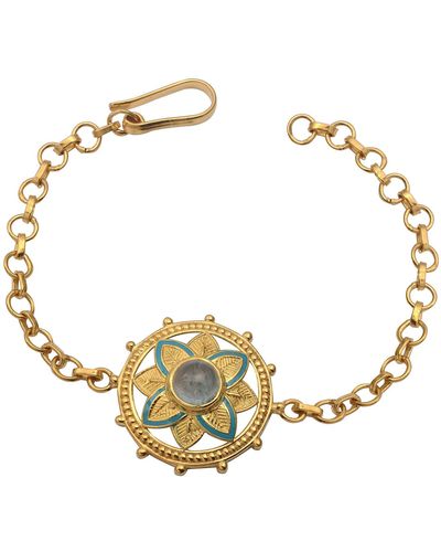 Emma Chapman Jewels Bali Aquamarine Adjustable Bracelet - Metallic