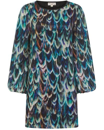 Nooki Design Seraphina Printed Sequin Dress - Blue