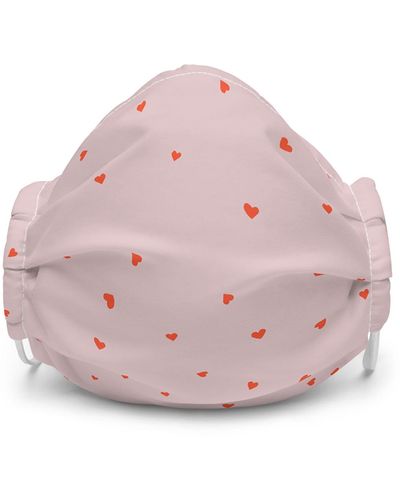 Kikina Designs Love Heart Premium Face Mask In Dusty Pink