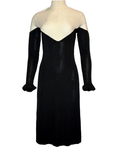 Undra Celeste New York Chevron Jumper Colorblock Dress - Black