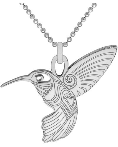 CarterGore Large Hummingbird Pendant Necklace - Metallic