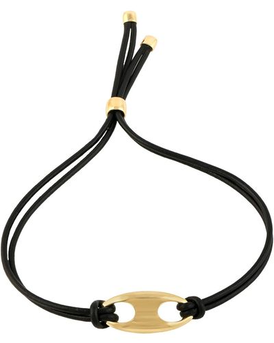 Artisan 14k Yellow Gold Fixed And Flexible Bracelet - Black