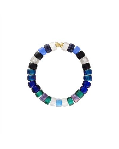 Olivia Le Galaxy Glass Bead Bracelet - Blue