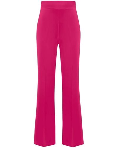Tia Dorraine Rare Pearl High-waist Flared Trousers - Pink