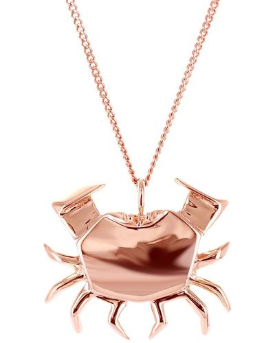 Origami Jewellery Crab Necklace - Metallic