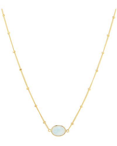 Auree Pollara Moonstone & Gold Vermeil Beaded Necklace - Metallic