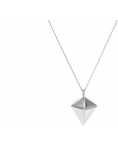 Origami Jewellery Mini Decagem Necklace Sterling - Metallic