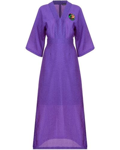 Nocturne V-neck Purple Dress