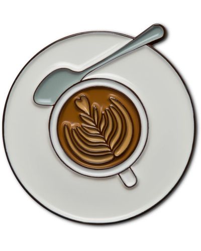 Make Heads Turn Enamel Pin Cup Of Coffee - Metallic