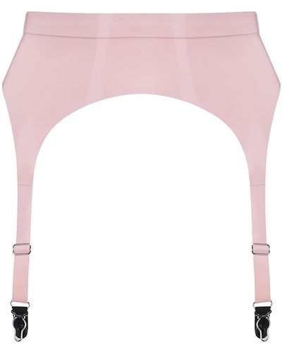 Elissa Poppy Latex Suspender - Pink