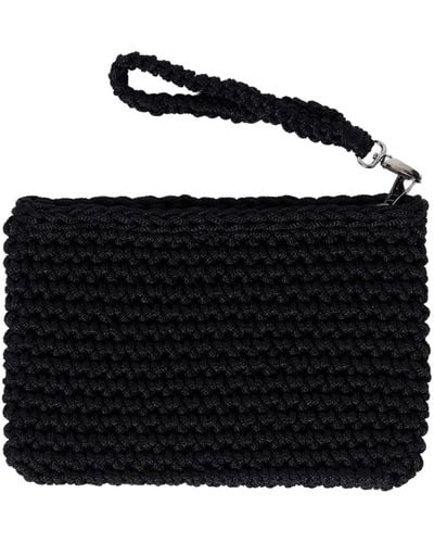 N'Onat Crete Handmade Crochet Clutch In - Black