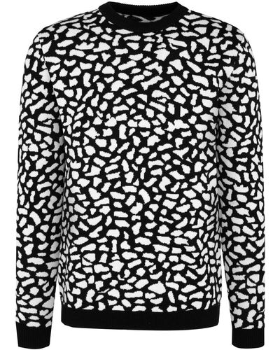 INGMARSON All Over Pebbled Merino Wool Sweater - Black