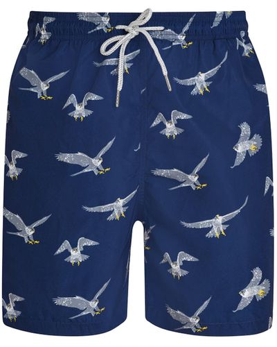 Robert & Son Navy Peregrine Falcon Swim Shorts - Blue