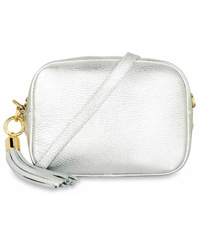 Apatchy London The Tassel Leather Crossbody Bag - White
