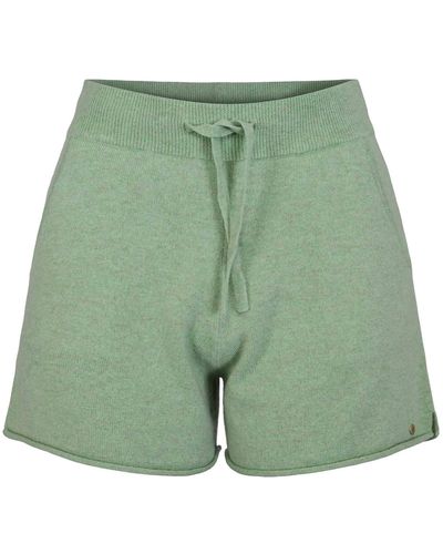 tirillm Nina Knitted Lounge Shorts, Moss - Green