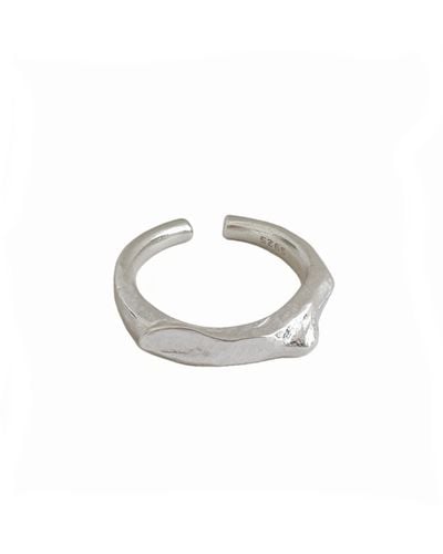Janus Edinburgh Pyla Organic Chunky Sterling Ring - Metallic