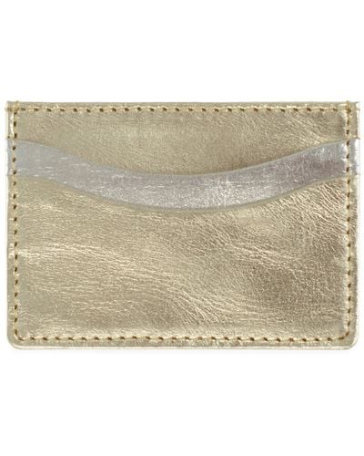 VIDA VIDA Zing & Silver Leather Card Holder - Metallic