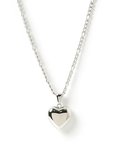ARMS OF EVE Rose Heart Necklace - Metallic