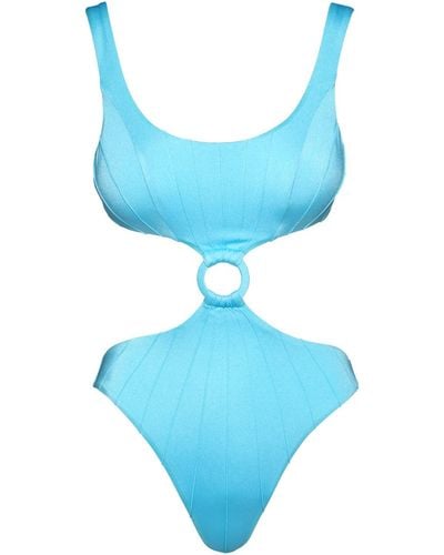 Noire Swimwear Baby Coquillage Cut-out One Piece - Blue