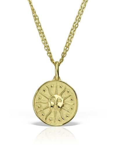 Elle Macpherson Arde Coin Necklace, Vermeil - Metallic