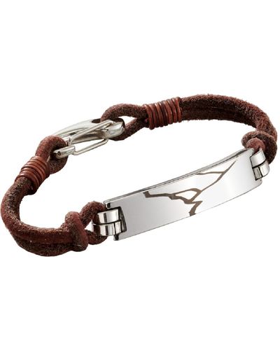 Posh Totty Designs Leather Cord Kintsugi Bracelet - Brown
