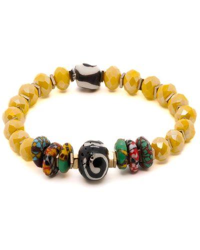 Ebru Jewelry African Yellow Bracelet - Metallic