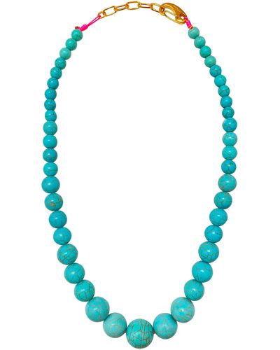 Smilla Brav Turquoise Necklace Amela - Blue
