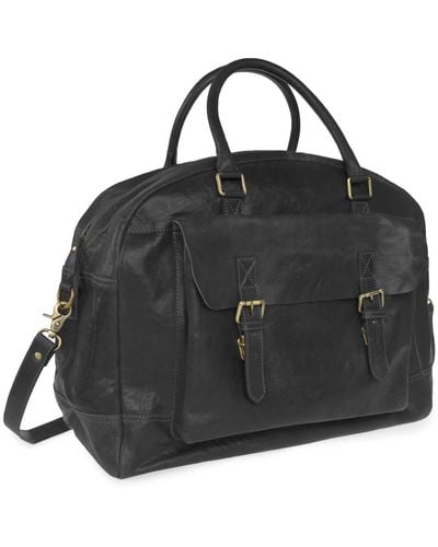 VIDA VIDA Wandering Soul Black Leather Travel Bag