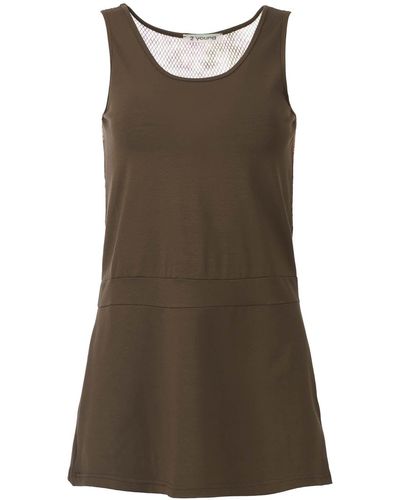 Conquista Sleeveless A Line Tunic In - Brown