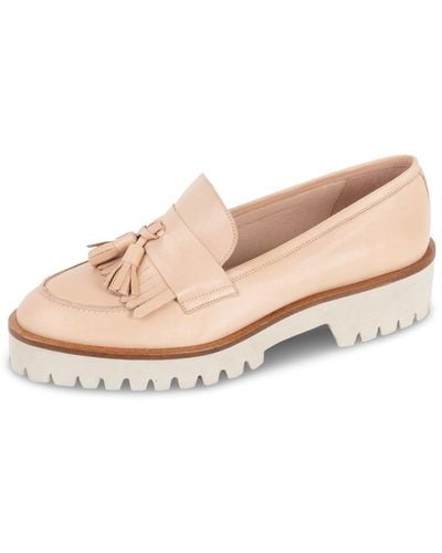 Patricia Green Beckham Tassel Lug Loafer Nude - Natural