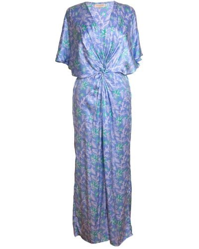 [et cetera] WOMAN Euphoric Knot Front Maxi Dress - Blue