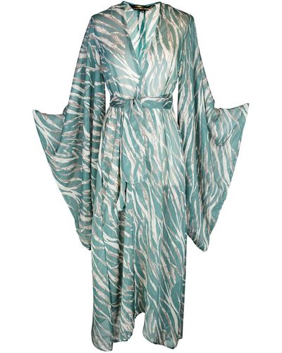Jennafer Grace Etosha Kimono In Seafoam - Blue