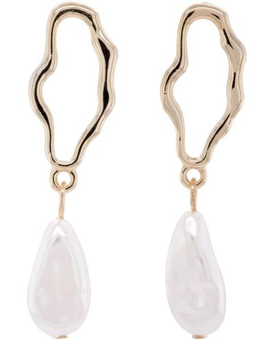 Undefined Jewelry & Pearl Drop Earring - White