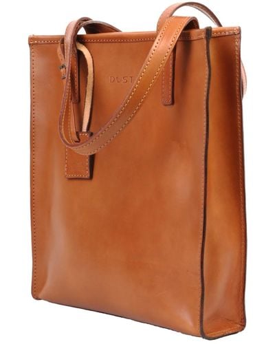 THE DUST COMPANY Leather Tote In Cuoio Brown