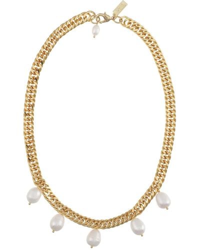 Talis Chains Palm Beach Pearl Necklace - Metallic