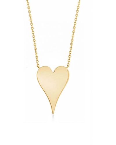770 Fine Jewelry Medium Solid Heart Necklace - White