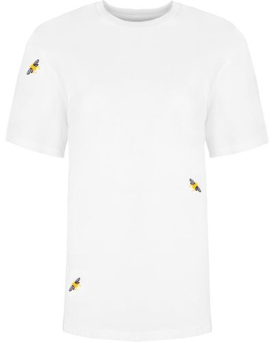 INGMARSON Bee Embroidered T-shirt White Men