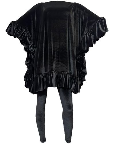 Julia Clancey Jet Mini Ruffle Dress & leggings Set - Black