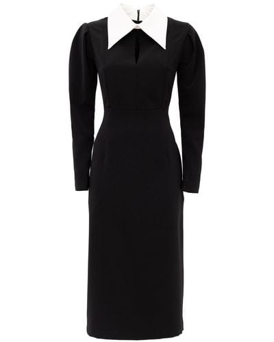 Julia Allert Formal Midi Dress - Black