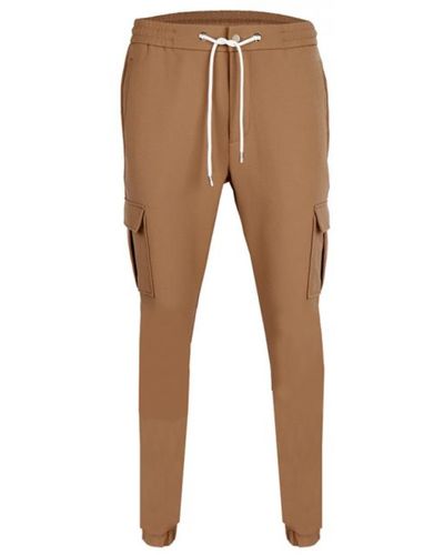 DAVID WEJ Drawstring Trousers With Cargo Pockets – - Natural