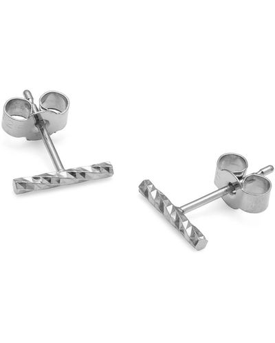 Myia_bonner Silver Mini Ball Stud Earrings - Metallic