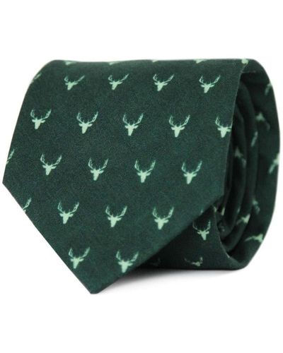Tom Astin Oh Deer Necktie - Green