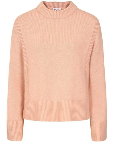 Loop Cashmere Neutrals Cropped Cashmere Sweatshirt In Toffee - Pink