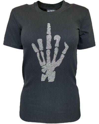 Any Old Iron Skull Finger T-shirts - Black
