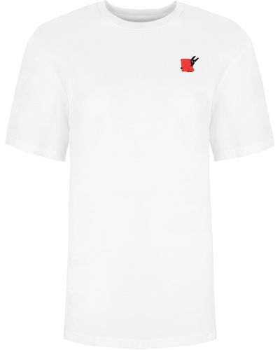 INGMARSON Pierre Buttin Embroidered T-shirt - White